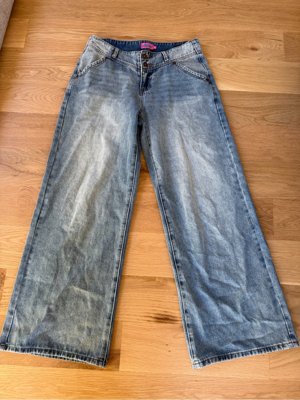 Edikted Light Blue Wide-Leg Jeans